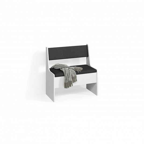 Livinity® LAVICE DO JÍDELNY DO ROHU Tiberio Bílá 41.5 x 76.6 cm