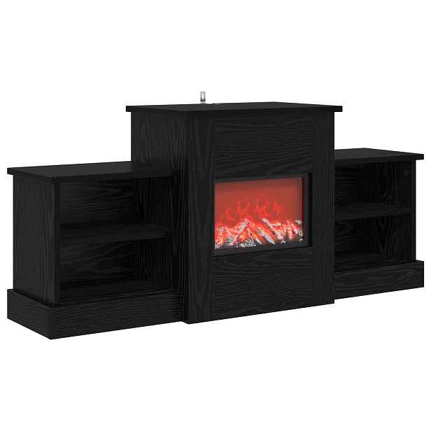vidaXL Elektrický krb Černý dub 110 x 30 x 50 cm Kompozitní dřevo