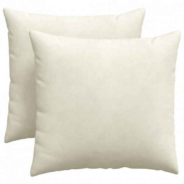 vidaXL Pohovkové polštáře 2 pcs Krémová 45 x 45 cm Žebrovaná látka