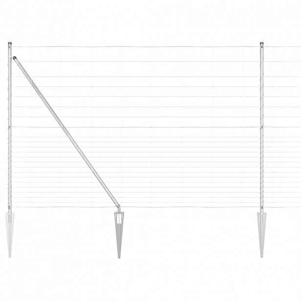 vidaXL Svařované drátěné ploty s hroty 25 x 1,6 m Pozinkovaná ocel
