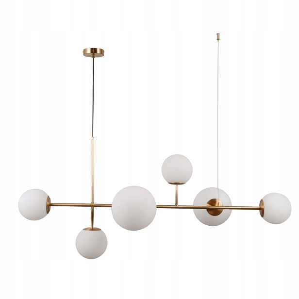 Vailante Závěsná lampa Zlatá Moderní Podélná 6xE14 5W IP20