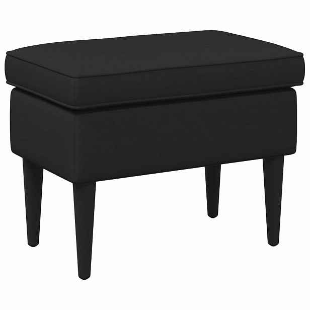 vidaXL Stolička na Nohy Černá 55 x 35 x 41 cm Textil