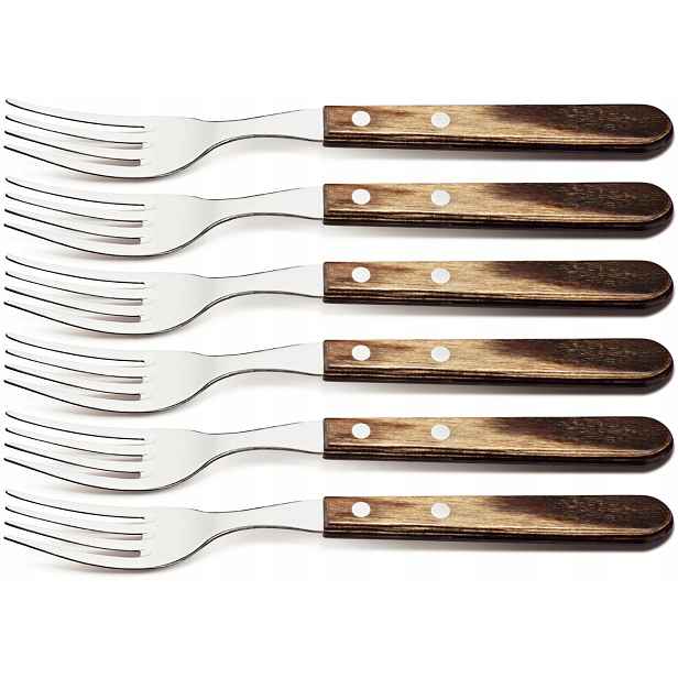 Tramontina 6x Vidlička Jumbo Dřevo Bronz Polywood