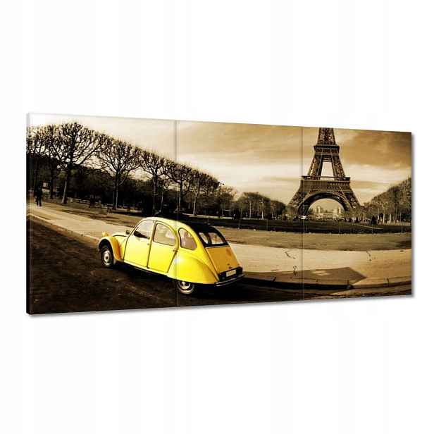 Obrazy 120x60 Žlutá kachna Citroen 2CV