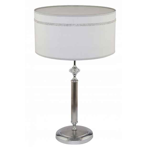 Stolní lampa Julia II Stříbrný Abažur 1xE27 57 cm Stolní lampa do pokoje