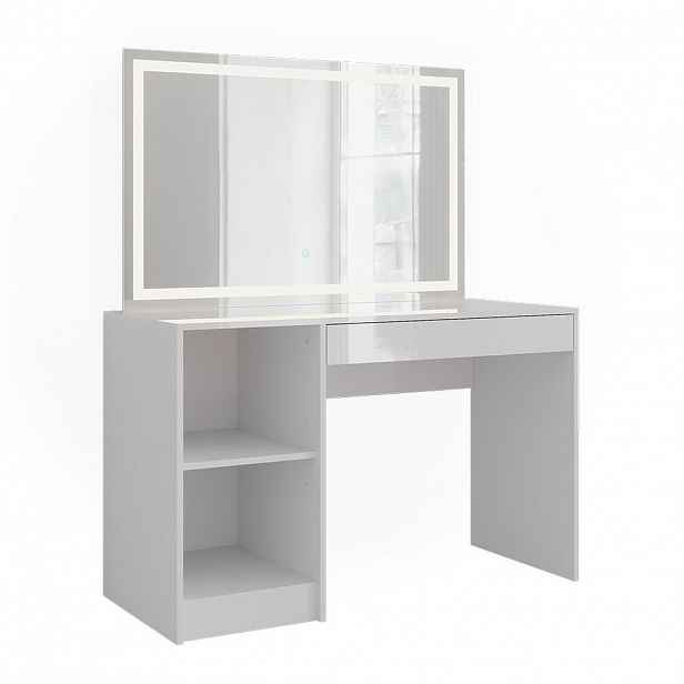 Vicco TOALETNÍ STOLEK Sherry Bílá/bílý vysoký lesk 119.8 cm s LED zrcadlem