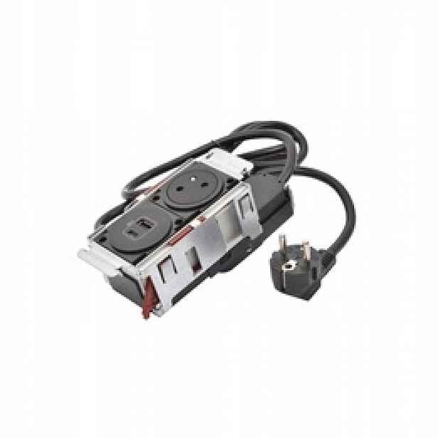 Nábytková zásuvka Disq'in 2P+Z/USB Legrand 654740