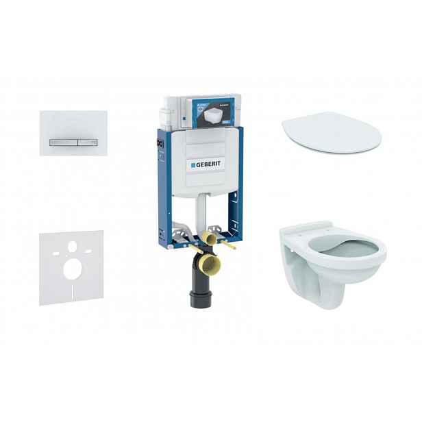 Geberit Kombifix - Set předstěnové instalace, klozet Alpha se sedátkem, tlačítko Sigma50, alpská bílá 110.302.00.5 ND8
