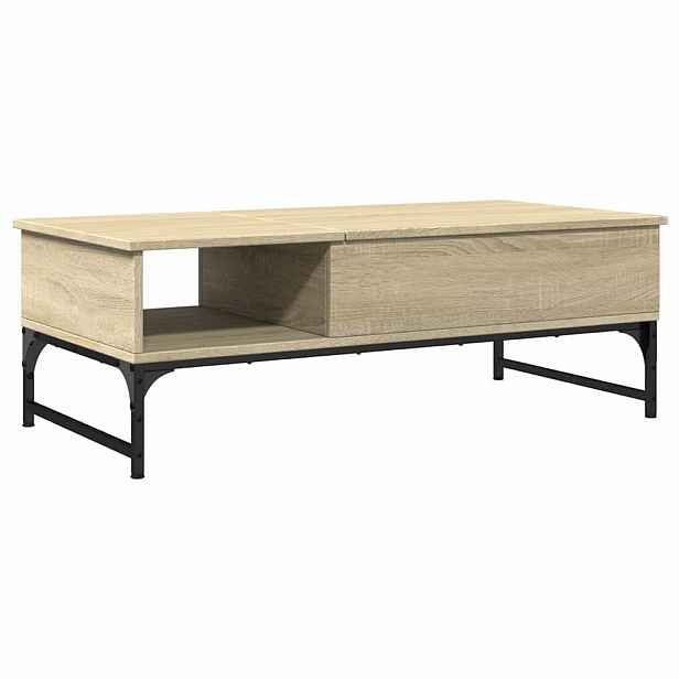 vidaXL Konferenční stolek dub sonoma 100 x 50 x 35 cm kompozit a kov