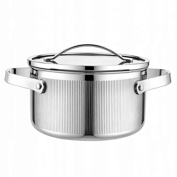 Hrnec Vcasa Velora 18 cm Ocel 304 Tri-ply Indukční víko Odcezení 2,1 l