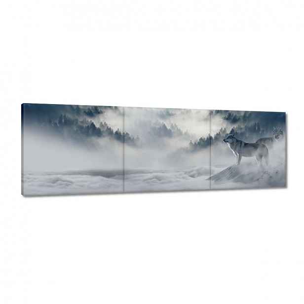 Obrazy 120x40 Vlci v přírodě