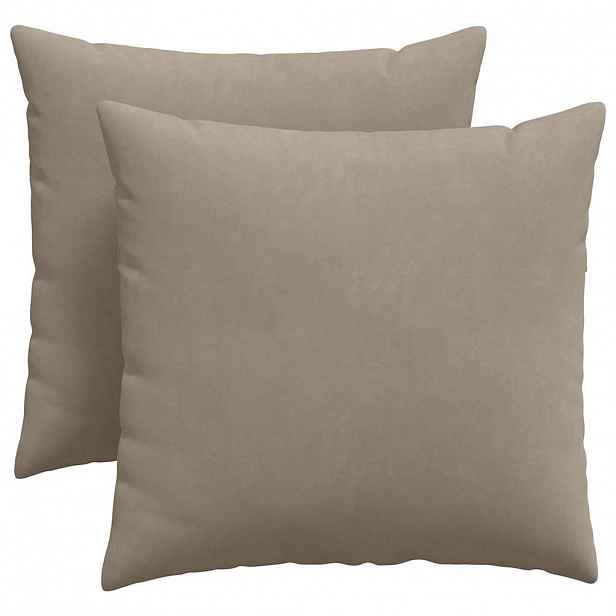 vidaXL Pohovkové polštáře 2 ks textil Taupe 45 x 45 cm