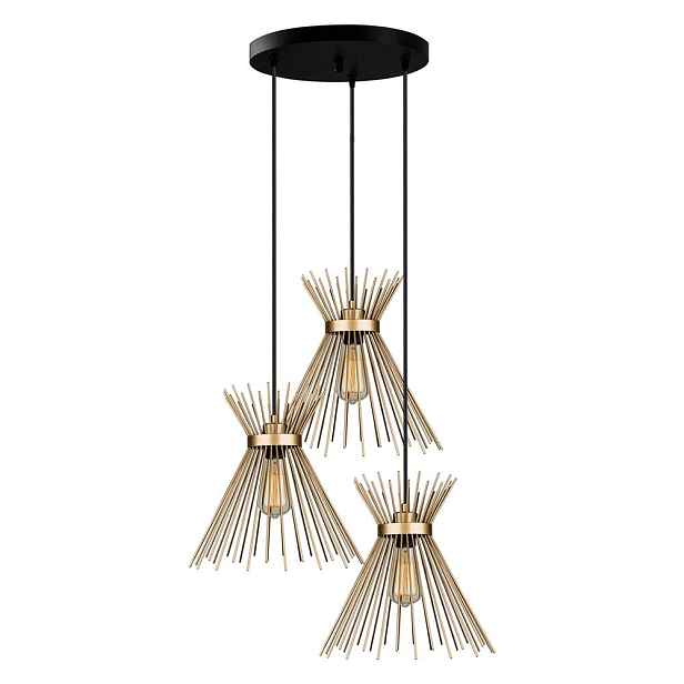 Kovové závěsné svítidlo ve zlaté barvě ø 34 cm Izmir – Squid Lighting