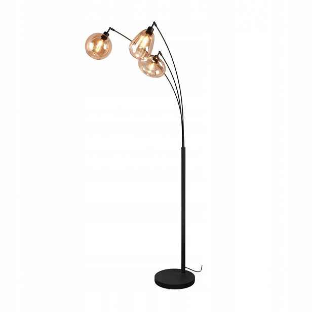 Stojací podlahová lampa Černá Kov 200 cm Pohyblivá 3 Zdroje E14 Trio