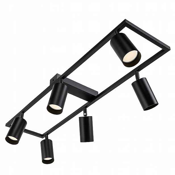 Stropní Svítidlo Závěsné halogenové Led svítidlo 6x GU10 s pohyblivým nástěnným svítidlem