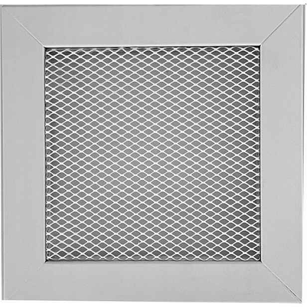 Ventilační mřížka kovová bílá se síťkou 14x14