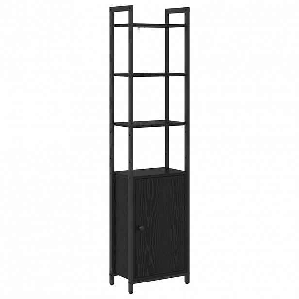 vidaXL Knihovna 6 úrovní 40 x 24 x 161 cm Kompozitní dřevo Černý dub