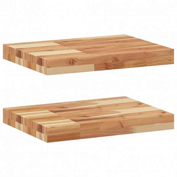 vidaXL Plovoucí police 2 ks 60 x 30 x 4 cm olejované akáciové dřevo