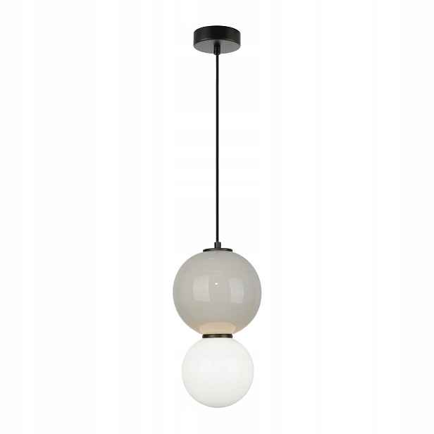 Moderní závěsná lampa Italux Pieve Led 6W šedo-bílá Ø 18 cm IP20