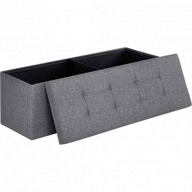 SEDACÍ BOX, textil, kompozitní dřevo, 110/38/38 cm