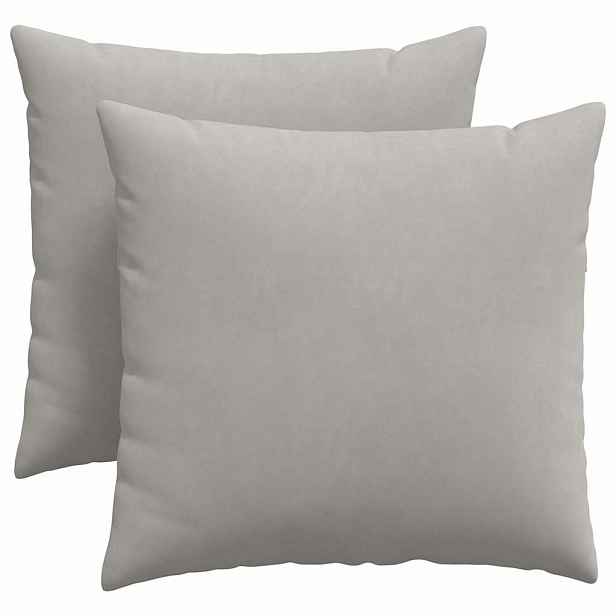 vidaXL Pohovkové polštáře 2 ks textil Světle šedá 45 x 45 cm