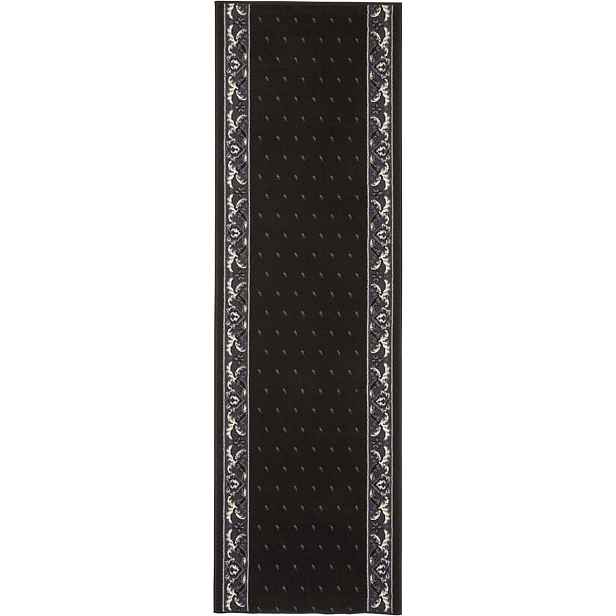 Běhoun 80x500 cm do chodby-předsíně, tradiční, černý, s měkkým vlasem