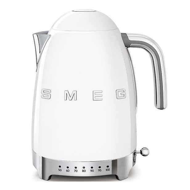 Bílá rychlovarná konvice z nerezové oceli 1,7 l Retro Style – SMEG