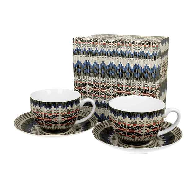 DUO - Sada přátelská vánoční 280ml 2 x šálek a 2 x podšálek