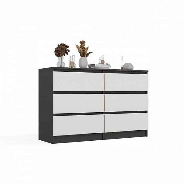 RAUMHIRSCH FURNITURE KOMODA antracitová, bílá 120/75/30