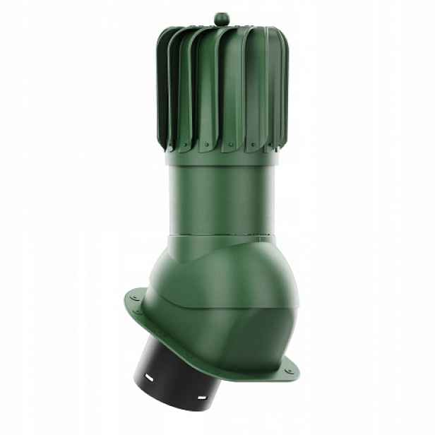 Rotační krb Rotoline pro plechovou střešní krytinu H fi 150 mm podlouhlý zelený