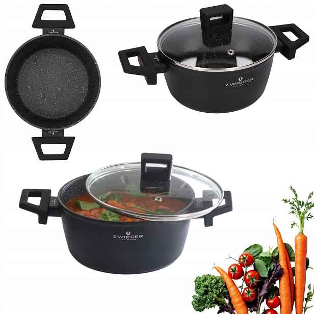 Zwieger Forte Hrnec 2 L S Poklicí 18 CM Černý Indukční Hliník