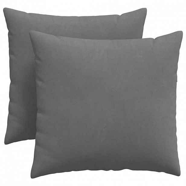 vidaXL Pohovkové polštáře 2 ks textil Tmavě šedá 45 x 45 cm