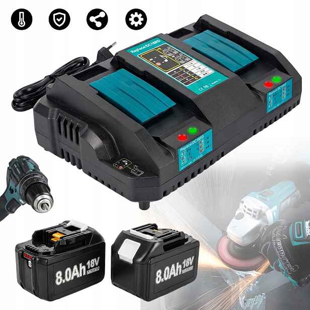 Nabíječka Pro Lithium-iontové Baterie Makita 18V Sada Nabíječka