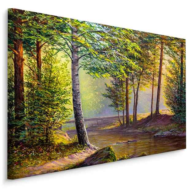 Plátno Řeka V Letním Lese Varianta: 30x20