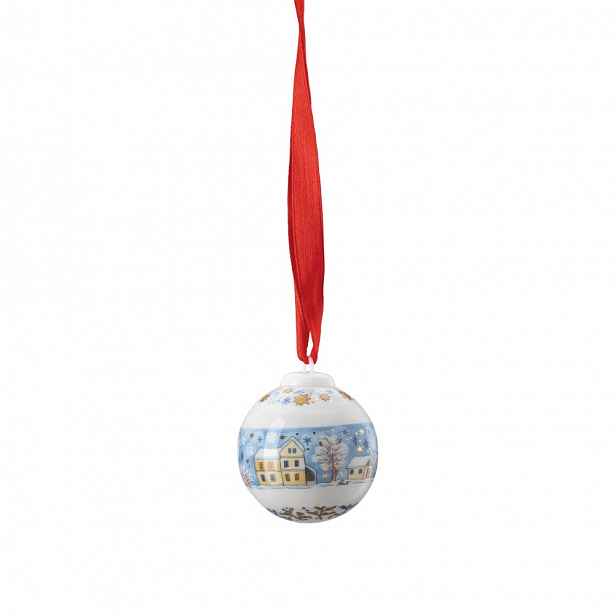 Rosenthal Porcelánová mini koule motiv Domeček, Štědrý večer, Ø 4,5 cm 02252-727422-27939