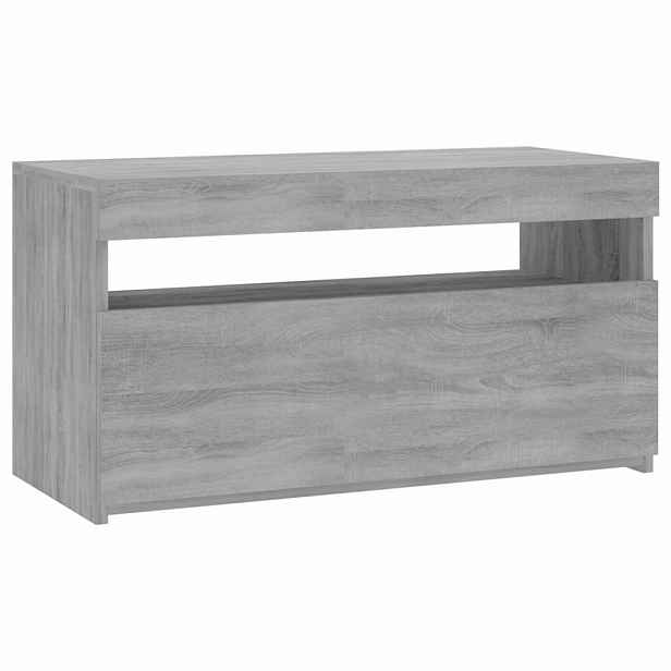 vidaXL TV skříňka s LED osvětlením šedá sonoma 75 x 35 x 40 cm