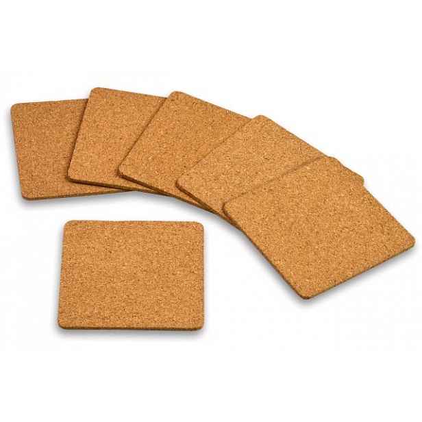 Korkový podtácek (set 6 ks) pureNatur, hranatý