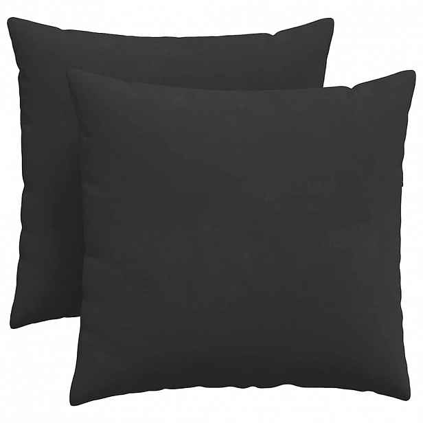 vidaXL Pohovkové polštáře 2 ks textil Černá 45 x 45 cm