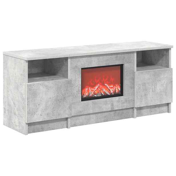 vidaXL Elektrický krb Betonově šedá 98 x 28,5 x 40,5 cm