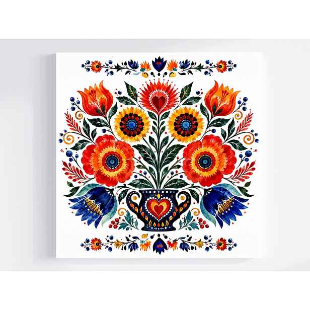 Obraz Na Plátně Canvas Etno Folk Polský Lovič Vystřihovánka Retro 50x50