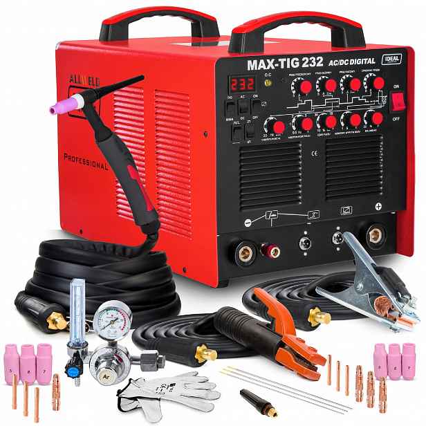 Invertorová Svářečka Ideal Max Tig 232 Mma Ac DC Alu 200A 230V Hf