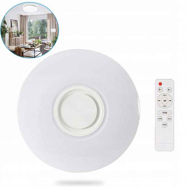 60W Rgb Led lampa s Bluetooth reproduktorem dálkový ovladač App, stmívatelné ovládání