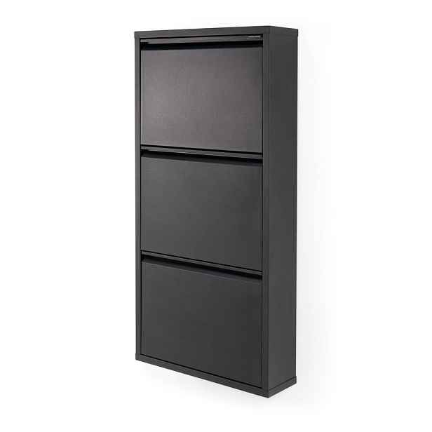 Černý kovový výklopný botník 50x103x15 cm Billy – Spinder Design