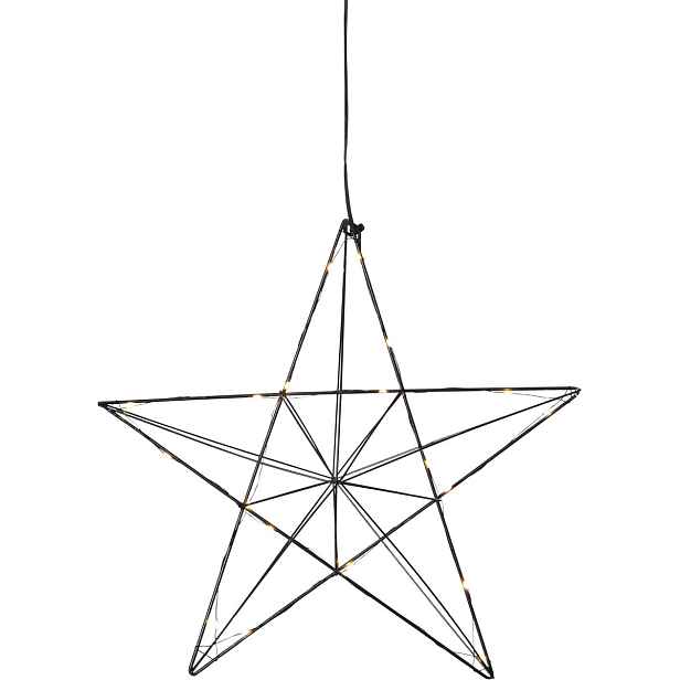 Vánoční závěsná světelná LED dekorace výška 36 cm Star Trading Linie - černá