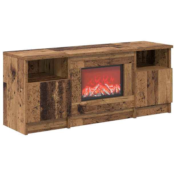 vidaXL Elektrický krb Staré dřevo 98 x 28,5 x 40,5 cm Kompozitní dřevo