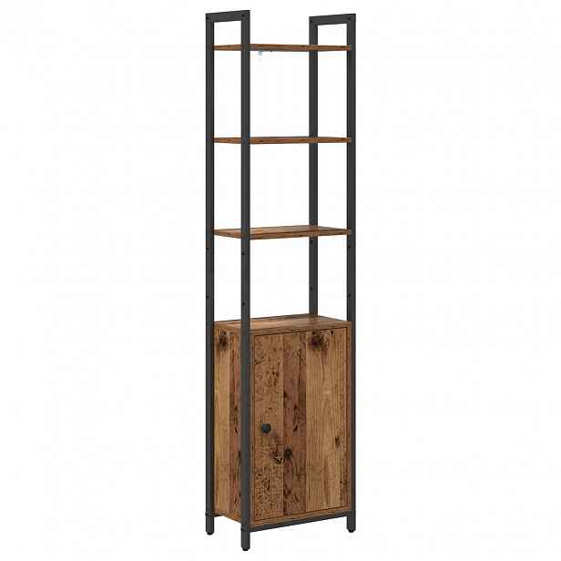 vidaXL Knihovna 6 úrovní 40 x 24 x 161 cm Kompozitní dřevo Staré dřevo