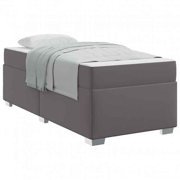 vidaXL Rám postele Šedá 90 x 190 cm PVC