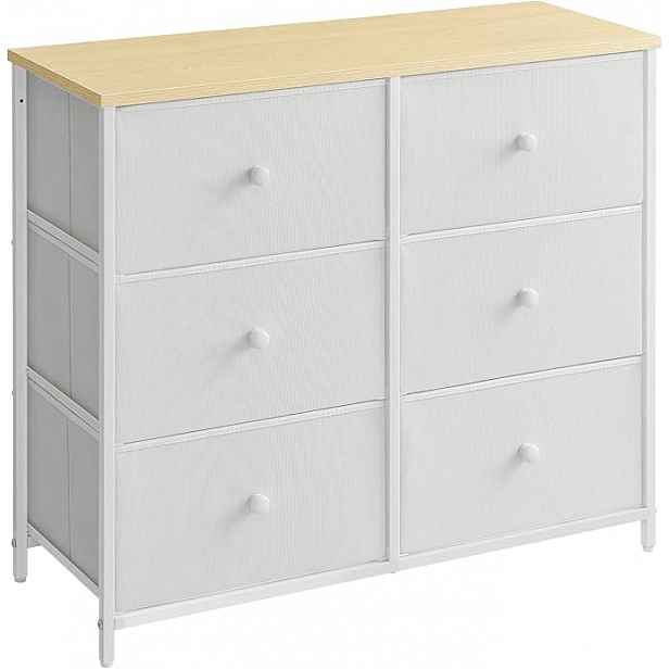 AKCE Komoda se zásuvkovými boxy HESTO 80x71 cm, dub/bílá II. jakost