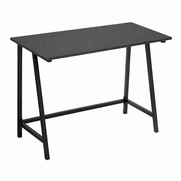 Psací stůl Malý jednoduchý Černý industriální loft Metal vintage Deska do kanceláře