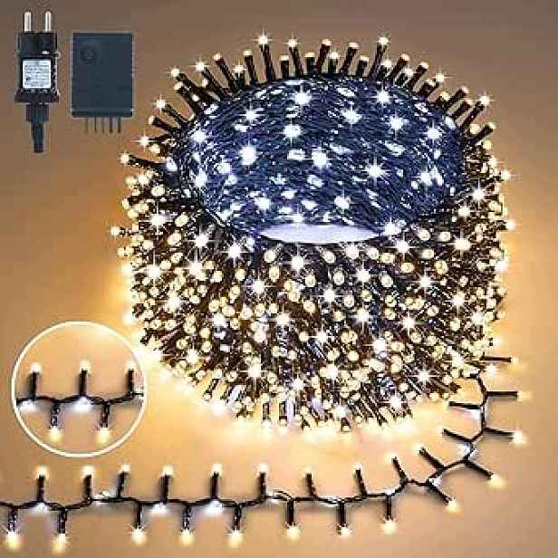 Světelný řetěz Gresonic 750 Led 15 m Girlanda Vánoční Osvětlení Na Stromeček Teplá bílá